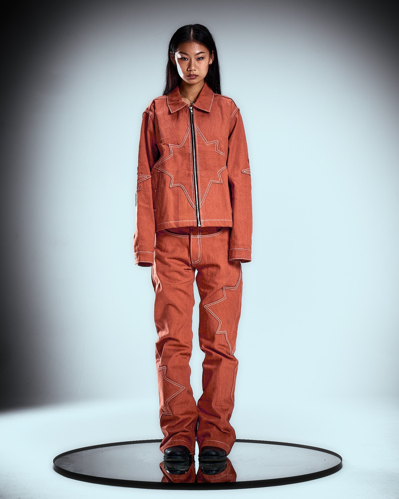 "Burnt "Orange Wax Demin Jacket