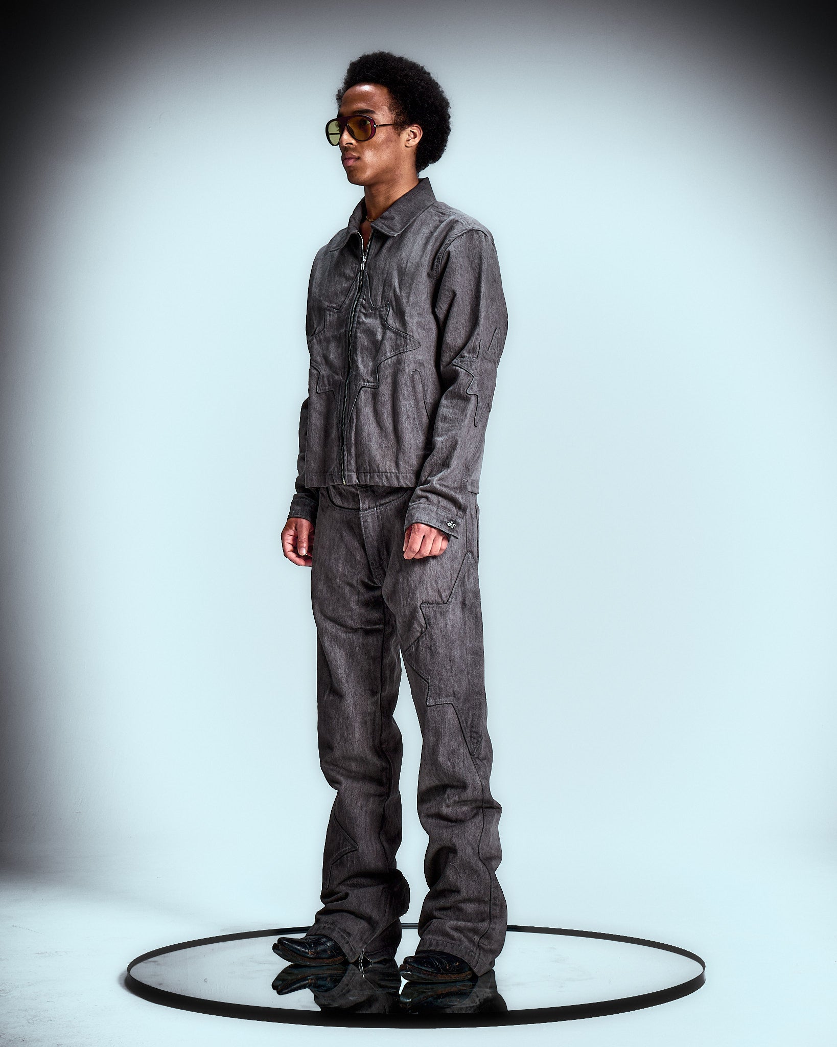 Wolf Grey Wax Denim Set
