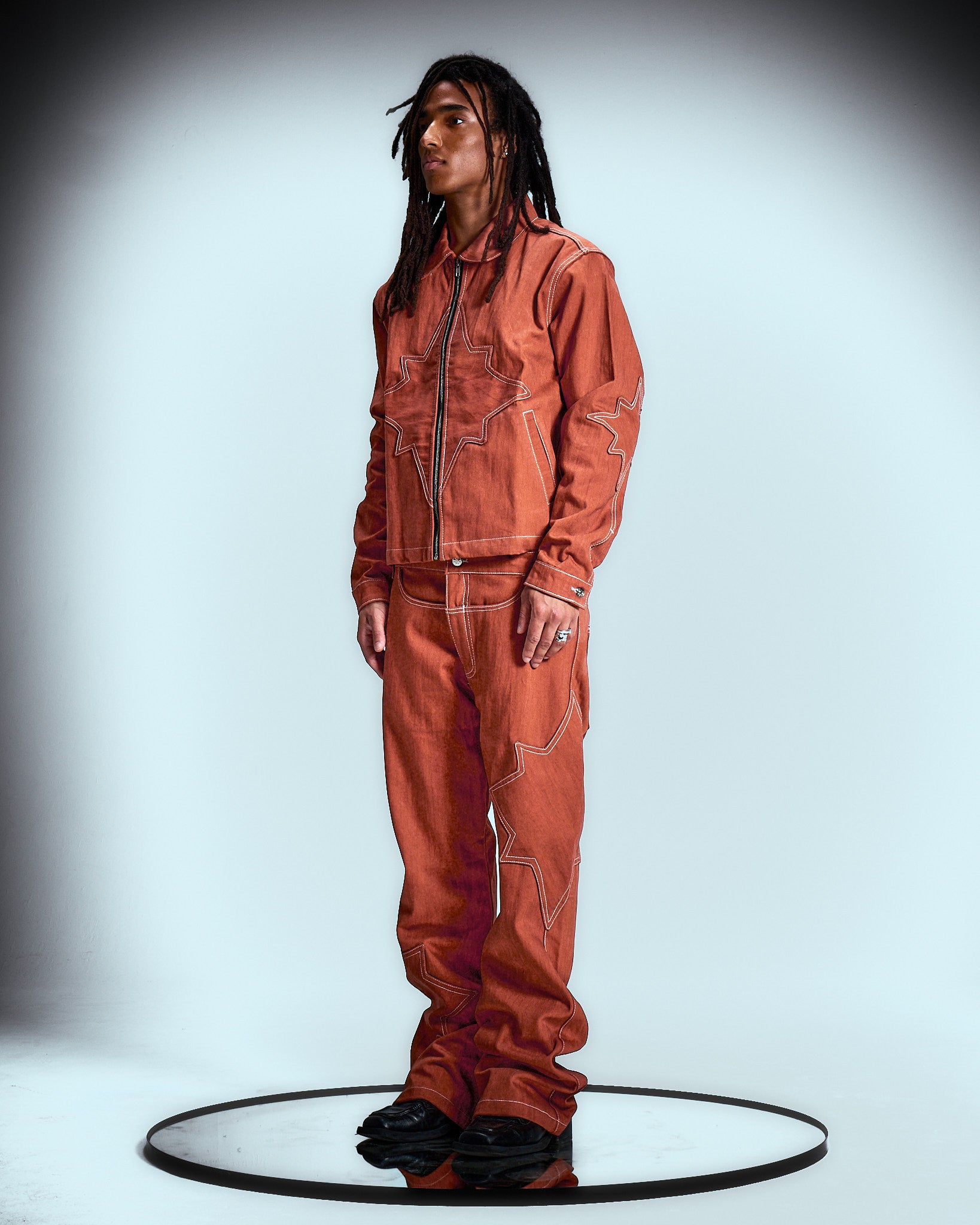 "Burnt "Orange Wax Demin Jacket