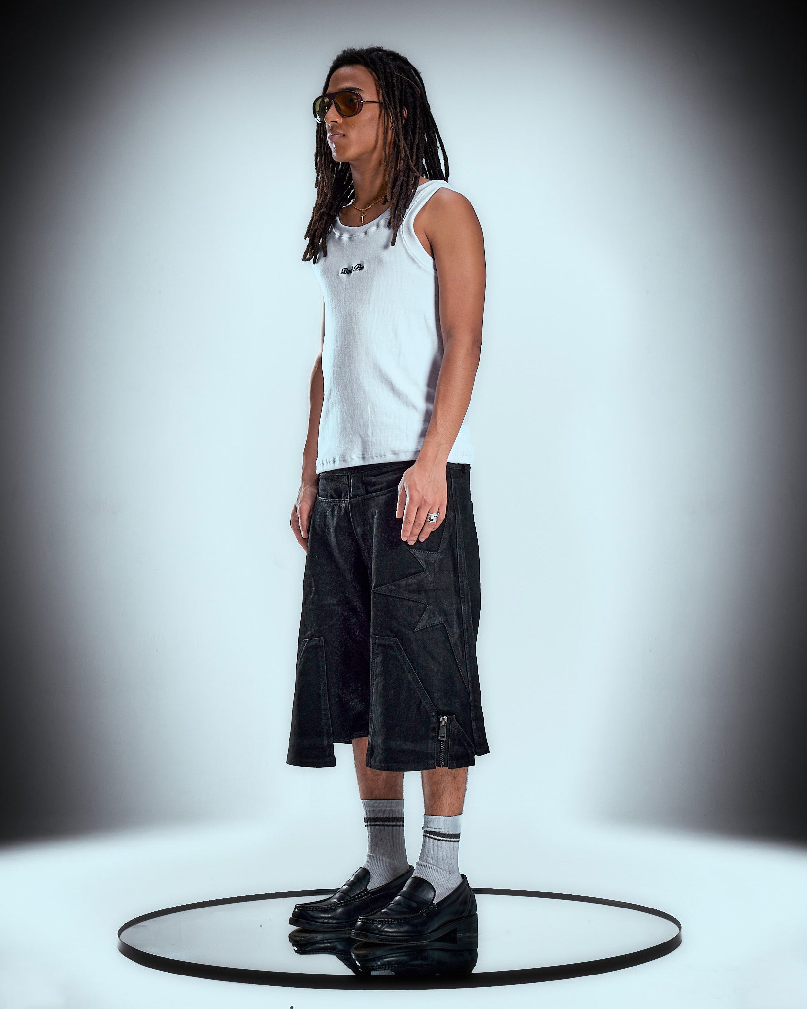 Black On Black Wax Denim Jorts