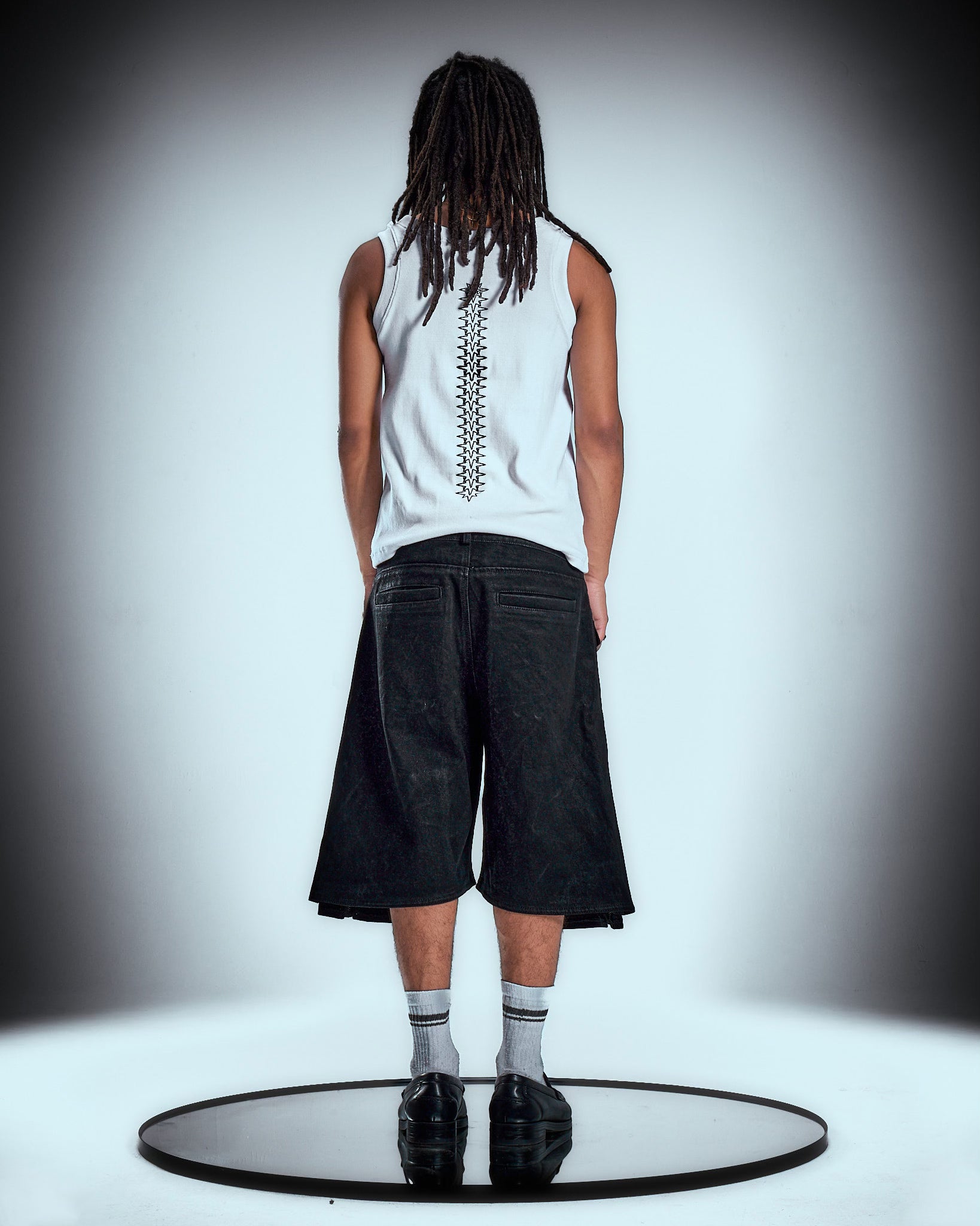 Black On Black Wax Denim Jorts