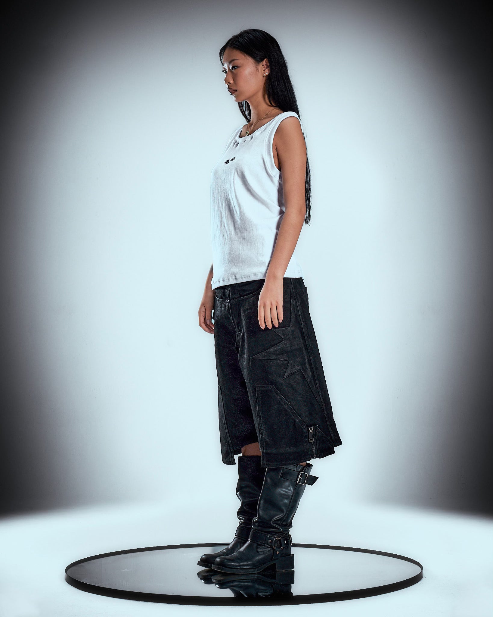 Black On Black Wax Denim Jorts