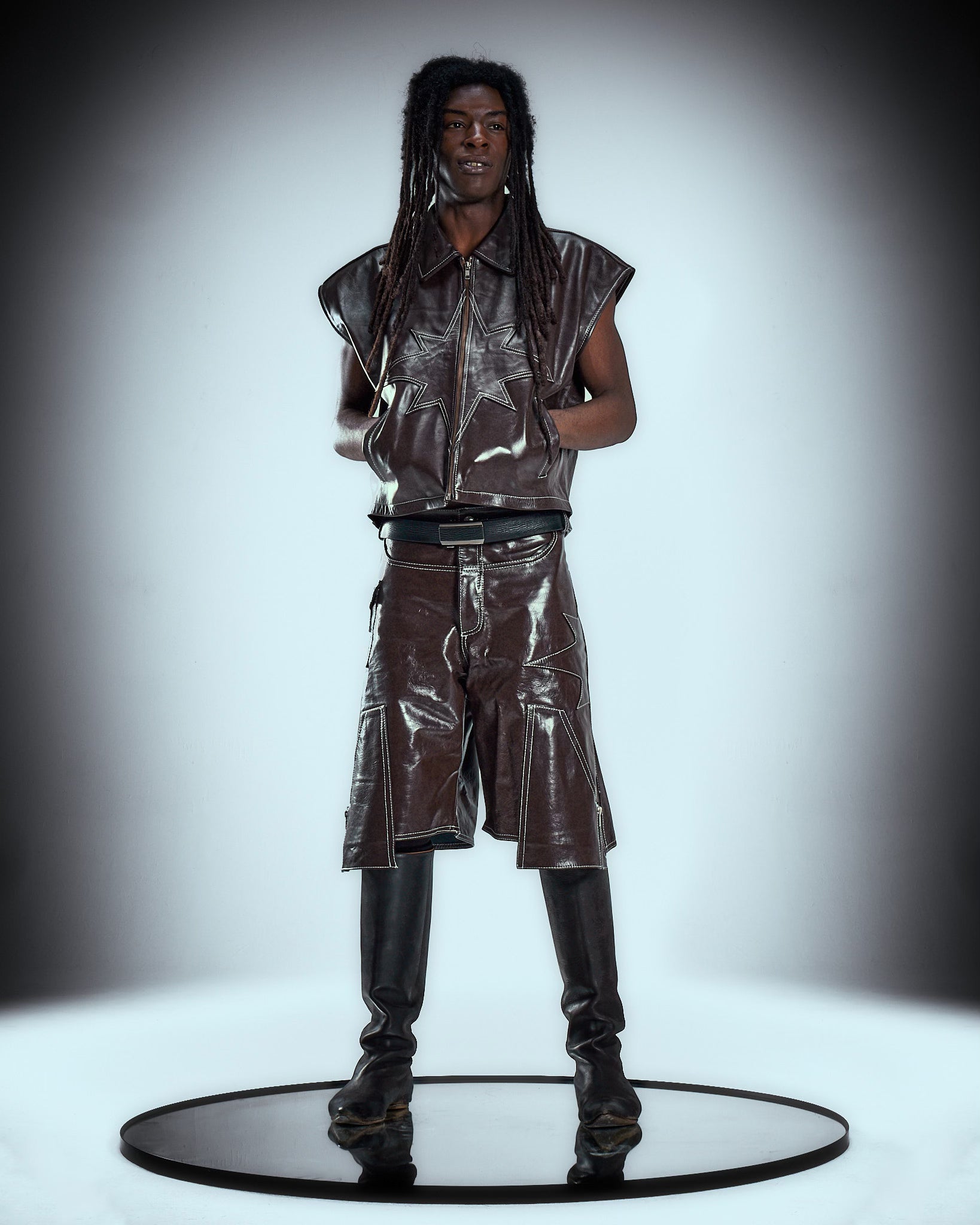 Exclusive Brown Leather Star Set