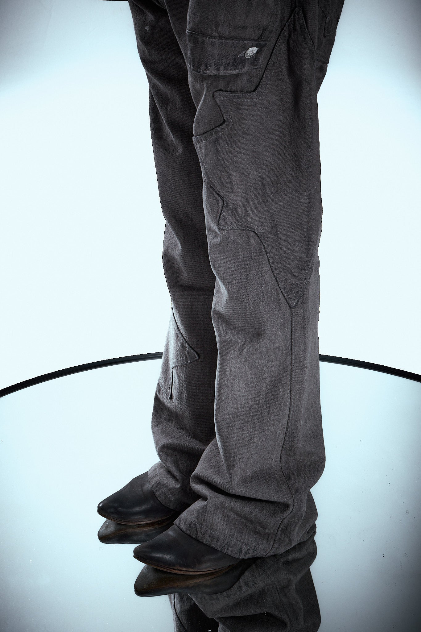 Wolf Grey Wax Denim Pants