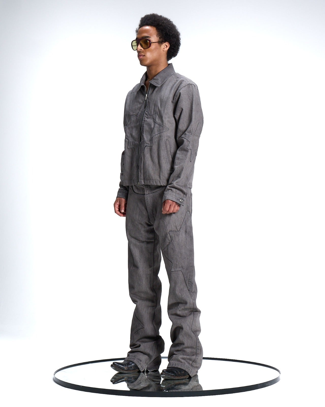 Wolf Grey Wax Denim Pants